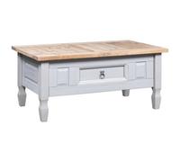 Berkfield Coffee Table Mexican Pine Corona Range Grey 100X60X45 Cm