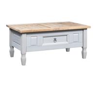 Berkfield Coffee Table Mexican Pine Corona Range Grey 100x60x45 cm - Grey - Solid pinewood