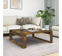 Berkfield Coffee Table Smoked Oak 100X100X35 Cm Engineered Wood