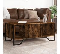 Berkfield Coffee Table Smoked Oak 100X51X40 Cm Engineered Wood