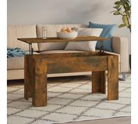 Berkfield Coffee Table Smoked Oak 101X49X52 Cm Engineered Wood