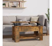 Berkfield Coffee Table Smoked Oak 101X49X52 Cm Engineered Wood