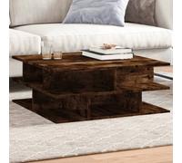 Berkfield Coffee Table Smoked Oak 70X70X29 Cm Engineered Wood