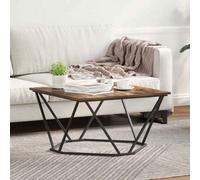 Berkfield Coffee Table Smoked Oak 80X80X45 Cm Engineered Wood