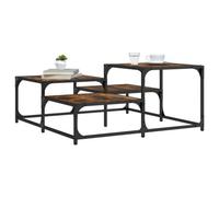 Berkfield Coffee Table Smoked Oak 87.5X87.5X40 Cm Engineered Wood