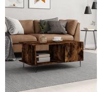 Berkfield Coffee Table Smoked Oak 90X50X40 Cm Engineered Wood