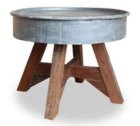 Berkfield Coffee Table Solid Reclaimed Wood 60X45 Cm Silver
