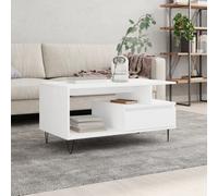 Berkfield Coffee Table White 90X49X45 Cm Engineered Wood