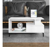 Berkfield Coffee Table White 90X49X45 Cm Engineered Wood