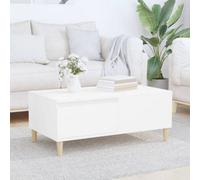 Berkfield Coffee Table White 90X50X36.5 Cm Engineered Wood