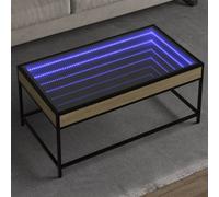 Berkfield Coffee Table With Infinity Led Sonoma Oak 90X50X41 Cm