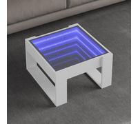 Berkfield Coffee Table With Infinity Led White 50X53X30 Cm