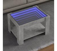 Berkfield Coffee Table With Led Concrete Grey 73X53X45 Cm Engineered Wood