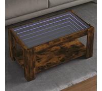 Berkfield Coffee Table With Led Smoked Oak 93X53X45 Cm Engineered Wood