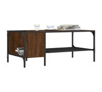 Berkfield Coffee Table With Rack Brown Oak 100X51X40 Cm Engineered Wood