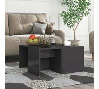 Berkfield Coffee Tables 4 pcs High Gloss Grey 33x33x33 cm Engineered Wood - Grey - Engineered wood