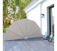 Berkfield Collapsible Terrace Side Awning Cream 160 Cm