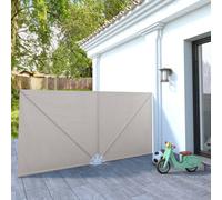Berkfield Collapsible Terrace Side Awning Cream 300X150 Cm