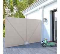 Berkfield Collapsible Terrace Side Awning Cream 300X200 Cm