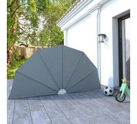 Berkfield Collapsible Terrace Side Awning Grey 160 Cm