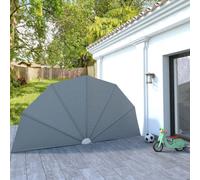 Berkfield Collapsible Terrace Side Awning Grey 200 Cm