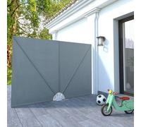 Berkfield Collapsible Terrace Side Awning Grey 240X160 Cm