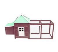 Berkfield Comfortable Chicken Coop With Nest Box Mocha 190X72X102 Cm Solid Firwood
