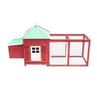 Berkfield Comfortable Chicken Coop With Nest Box Red 190X72X102 Cm Solid Firwood