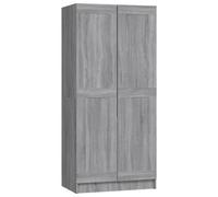 Berkfield Compact Wardrobe Grey Sonoma 82.5X51.5X180 Cm Engineered Wood