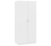 Berkfield Compact Wardrobe White 80X52X180 Cm Engineered Wood