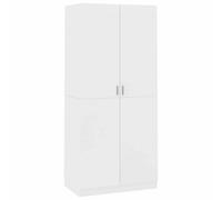 Berkfield Compact Wardrobe White 90X52X200 Cm Engineered Wood
