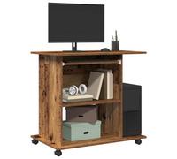 Berkfield Computer Desk Old Wood 80X50X75 Cm Engineered Wood