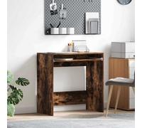 Berkfield Computer Desk Smoked Oak Particle Board Compact Simple