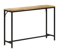 Berkfield Console Table 110X30X75 Cm Solid Rough Mango Wood And Iron