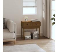 Berkfield Console Table Honey Brown 76.5X40X75 Cm Solid Wood Pine
