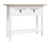 Berkfield Console Table Mexican Pine Corona Range White 90X34.5X73 Cm
