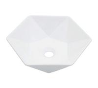Berkfield Contemporary Wash Basin 41X36.5X12 Cm Ceramic White