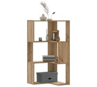 Berkfield Corner Bookcase 3-Tier Artisian Oak 50X50X102 Cm Engineered Wood