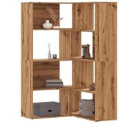 Berkfield Corner Bookcase 4-Tier Artisian Oak 85X85X140 Cm Engineered Wood