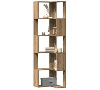Berkfield Corner Bookcase 5-Tier Artisian Oak 50X50X179 Cm Engineered Wood