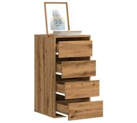 Berkfield Corner Chest Of Drawers Artisian Oak 40X41X76 Cm Engineered Wood
