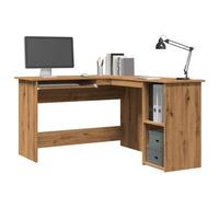 Berkfield Corner Desk Artisan Oak 120X140X75 Cm Engineered Wood