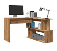 Berkfield Corner Desk Artisan Oak 200.5X50X76 Cm Engineered Wood