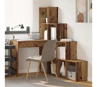 Berkfield Corner Desk Old Wood 101.5 X 149.5 X 149.5 Cm Engineered Wood