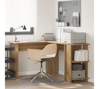 Berkfield Corner Desk With Storage Artisan Oak 140X113,5X75Cm
