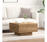 Berkfield Couch Table Artisan Oak Solid Oak Wood 55 X 55 X 31 Cm Durable