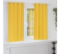 Berkfield Curtains 2 Pcs Mustard Yellow 175 X 140 Cm Polyester