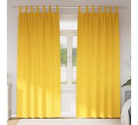 Berkfield Curtains With Curtains 2 Pcs Mustard Yellow Polyester