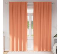Berkfield Curtains With Curtains 2 Pcs Terracotta 225 X 140 Cm Polyester