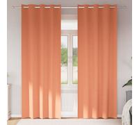 Berkfield Curtains With Curtains 2 Pcs Terracotta 225 X 140 Cm Polyester